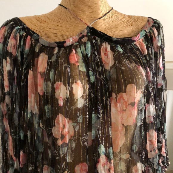 Zimmermann silk blouse with floral print Sz 2 6-8 - Picture 5 of 10
